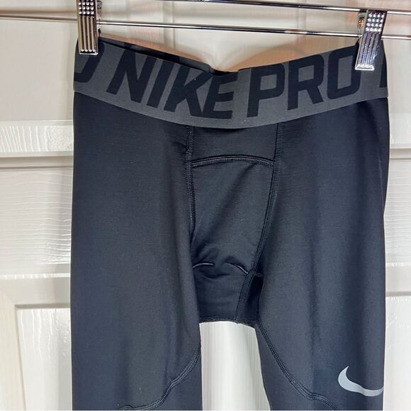 Nike Dri Fit Women Compression Leggings Base Layer Size Large Black Athletic Pro - Picture 5 of 7